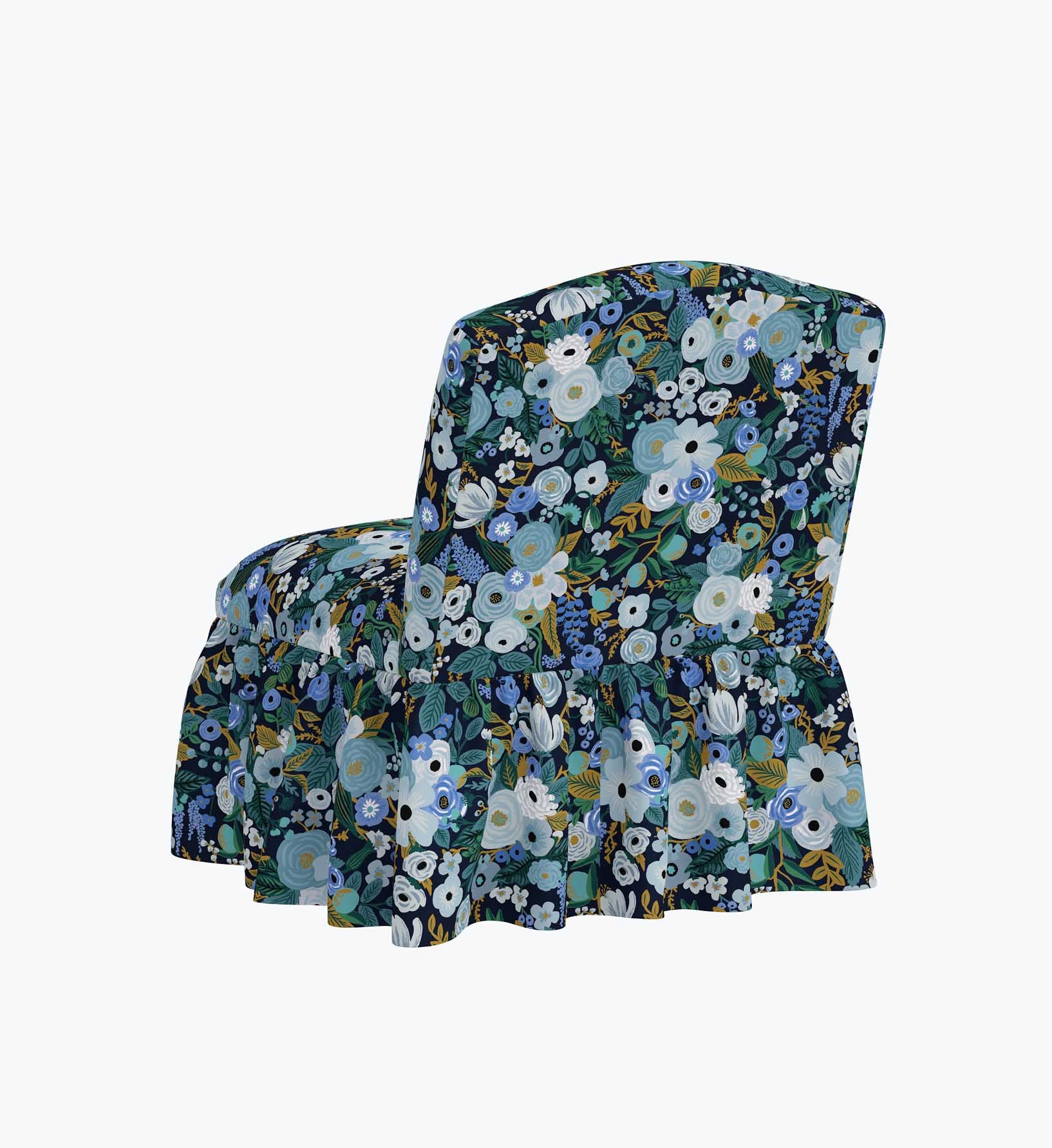 Edie Slipper Chair - Garden Party Blue